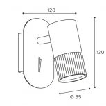Спот Wolta WSL-GU10/W18WG под лампу GU10 Белый / золотой DUO