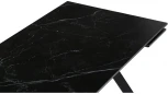 Керамический стол Woodville Габбро 140х80х76 черный мрамор / черный 530830