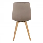 Стул Easy серый с ножками под дерево