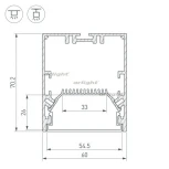 Профиль SL-LINE-6070-2000 ANOD (Алюминий) 028993
