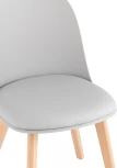 Стул Stool Group Fog с подушкой светло-серый деревянные ножки УТ000036896