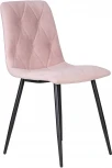 Стул обеденный DOBRIN CHILLY ROMBO (Розовый Simple 03, основание черное) 006 ROMBO, цвет сиденья розовый основания черный