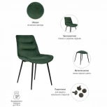 Стул Chester зеленый Bradex Home RF 0052