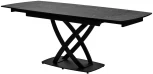 Стол FOGGIA 140 KL-116 Черный мрамор матовый, итальянская керамика/ черный каркас М-City