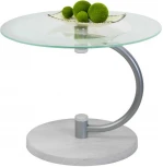 Стол журнальный Дуэт 13Н металлик/дуб дымчатый/прозр. от фабрики Mebelik