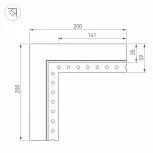Угол SL-LINIA32-FANTOM-EDGE внутренний (Металл) 030100 Arlight