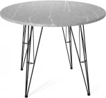 Стол Sheffilton SHT-TU10/TT 90 МДФ черный муар/серый мрамор