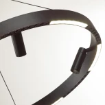 Подвесной светильник Odeon Light Beveren 6683/77L брашир.черный/металл/акрил IP20 LED 77W 6930Лм 3000K (220V, на проводе, круглые)