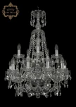 Подвесная люстра Art Classic 11.25 11.25.10+5.200.2d.XL-84.Cr.Sp (220V, хрусталь, на цепи, подсвечник, свеча)