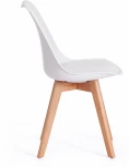Стул TULIP (mod. 73) дерево/пластик/ПУ, 48.5*52.5*83cм, белый Tetchair 12649