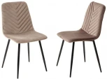Стул DUKE BLUVEL-40 BEIGE, велюр / черный каркас М-City