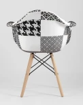 Кресло Stool Group Eames DSW пэчворк черно-белое УТ000002350