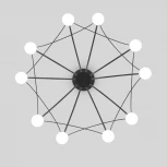 Подвесная люстра Eurosvet Ragno 90034/10 LED черный (220V, на проводе, шарики)