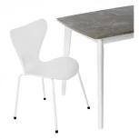 Стул Seven белый с хромированными ножками