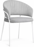 Стул на металлокаркасе Лео (Лео серый brandy light 22 / белый) Woodville арт.592485