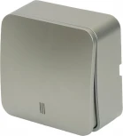 Выключатель одноклавишный с подсветкой (серебро) Stekker София 49296