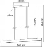 Подвесной линейный светильник светодиодный диммируемый с выключателем и ночным режимом DeMarkt Ральф 675013703