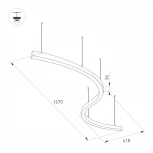 Подвесной линейный светильник LED SP-LINE-HANG ARC-S3535-D800-65W Day4000 (WHITE, 230V) (Arlight, Металл) 034050(1)