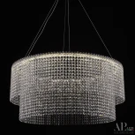 Подвесная люстра светодиодная APL LED Sicilia SH02.73.C.Ni.4000 (220V, хрусталь, на тросе)