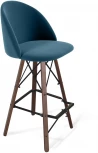 Стул барный Sheffilton SHT-ST35/S80 тихий океан/темный орех/черный