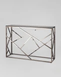 Консоль Stool Group АРТ ДЕКО 115*30 стекло smoke сталь тёмный хром УТ000001965