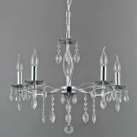 Подвесная люстра ILLUMICO IL0266-5PSQ-24 CR CASTOR (220V, на цепи, подсвечник, свеча)