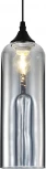 Подвесной светильник Escada Yumbilla 2110/1S Smoke 1х40Вт Е27, металл/стекло, черный, дымчатый плафон (220V, на проводе, круглые)