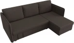 Диван угловой Слим правый угол (Коричневый/Рогожка) Лига Диванов арт.121148
