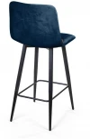Стул полубарный UNO, бархат синий 29 / чёрный конус Top Concept UNO 74733