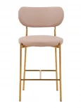 Стул полубарный Stool Group Барбара экокожа бежевая золотые ножки УТ000028064