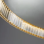 Подвесной светильник iLedex Woodstock 10920P/1-38W-3000K-D1000 GL-CL (220V, хрусталь, на тросе, кольцо)