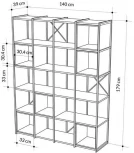 Стеллаж прямой VALE MAXI BOOKCASE LEVE (Металл/Черный) арт.LEV01148
