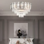 Потолочная люстра хрустальная на штанге Arte Milano Sorrento-1309 371309/9/40/580 CR (220V)