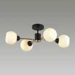 Потолочная люстра на штанге Lumion Kodi 5646/4C чёрный, золотой E27 4*60W 220V