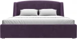 Кровать интерьерная Лотос 180 (Сиреневый/Микровельвет) Лига Диванов арт.120785