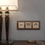 Рамка на 3 поста (мокко,стекло) W0031118 (a051099)