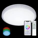 Потолочная люстра RGB Citilux Альпина CL718A60G (LED, 220V, пульт управления, управление смартфоном, голосовое управление, умный дом - Алиса, Маруся, Сири, круглые)