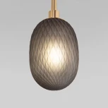 Подвесной светильник Wi-Fi каскадный Eurosvet Pineapple 50266 дымчатый/прозрачный/янтарный (220V, управление смартфоном, голосовое управление, умный дом - Minimir Home, Алиса, Маруся, Салют, на проводе)