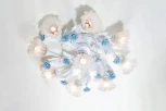 Потолочная люстра Lucia Tucci Fiori Di Rose 112.8.1 (220V, муранское стекло, цветы, ветки, розы)