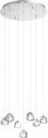 Подвесной светильник ST Luce Waterfall SL6017.101.07 Хром/Прозрачный с пузырьками воздуха LED 7*3W (220V, на проводе)