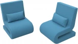 Кресло Волна (2 шт.) (Голубой/Рогожка) Лига Диванов арт.125633