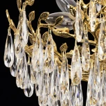 Подвесная люстра Citilux Ritz CL310062 (220V, хрусталь, подвески, на цепи, листья, ветки)