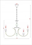 Подвесная люстра Arte Lamp Collinetta A4094LM-12WH (220V, на цепи, подсвечник, свеча)
