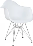 Стул обеденный DAW CHROME (ножки хром, цвет сиденья белый)