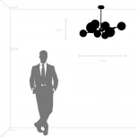 Потолочная люстра на штанге Croco 815480 (220V, шар, шарики)