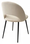 Стул РАМОУНЗ, цвет бежевый #H06, велюр / черный каркас