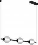 Подвесной светильник ST Luce Peek SL6120.403.03 Черный/Прозрачное кракелированное стекло LED 3*8,5W 3000K (220V, на проводе, шарики)