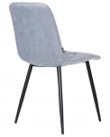 Стул обеденный DOBRIN CHILLY ROMBO (Серо-голубой Simple 26, основание черное) 006 ROMBO, цвет сиденья серо-голубой основания черный