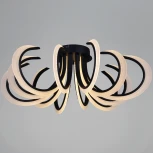 Потолочная люстра светодиодная с пультом и ночным режимом Reluce 74390-0.3-6+6 black (Умный дом) (220V)