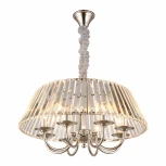 Подвесная люстра Aployt Lucretia APL.748.03.08 (220V, хрусталь, на цепи, свеча, круглые)